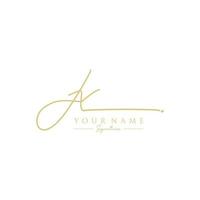 Letter JX Signature Logo Template Vector