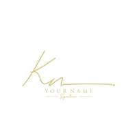 Letter KN Signature Logo Template Vector