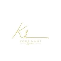 vector de plantilla de logotipo de firma de letra kr
