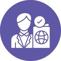 Vector Design Passport Control Icon Style