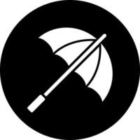 Umbrella with Rain Drops Vector Icon Style