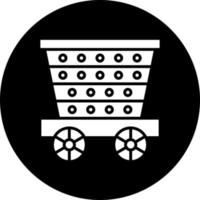 Wood Cart Vector Icon Style