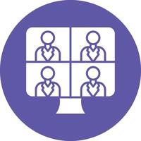 Vector Design Online Meeting Icon Style