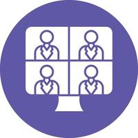 Vector Design Online Meeting Icon Style