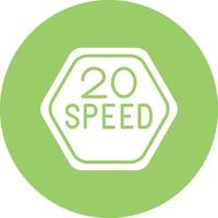 Vector Design 20 Speed Limit Icon Style