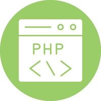 vector diseño php codificación icono estilo