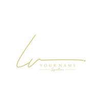 Letter LV Signature Logo Template Vector