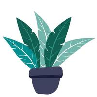 painted tropical leaves vector