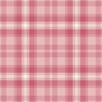 Plaid seamless pattern in red. Check fabric texture. Vector textile print.