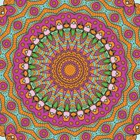 A colorful mandala with a pattern of hearts background vector