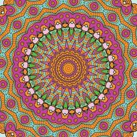 A colorful mandala with a pattern of hearts background vector