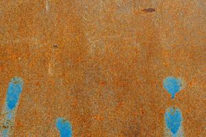 rusty background with blue elements in close-up photo