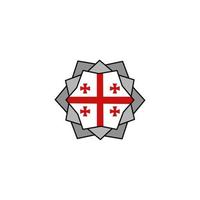 Georgia flag icon, illustration of national flag design with elegance concept, perfect for independence design vector