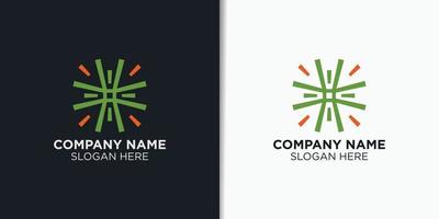 elegant abstract logo design vector