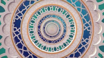 Ramadan kareem eid al fitr eid al adha islamisch Arabisch Weiß kreisförmig Muster Schleife video