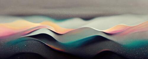 Abstract colorful liquid waves grunge abstract background. photo