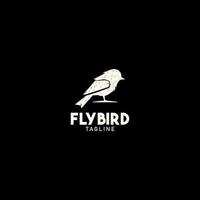 pájaro volador marca producto logo sencillo minimalista vector