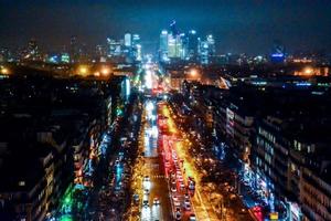 A cityscape at night photo