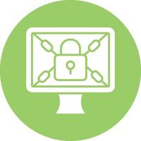 vector diseño Secuestro de datos icono estilo