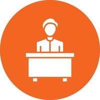 Vector Design Reception Desk Icon Style