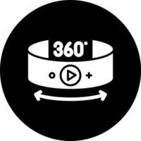 360 la licenciatura vídeo vector icono estilo