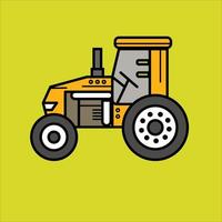 cute tracktor illustration vector