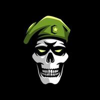 Skull military logo vector