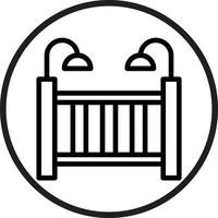 Crib Vector Icon Style