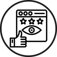 Impression Rate Vector Icon Style