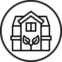 Eco House Vector Icon Style