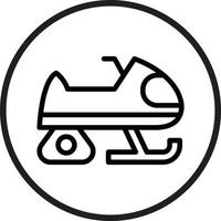 Snowmobile Vector Icon Style