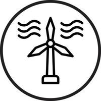 Wind Turbine Vector Icon Style