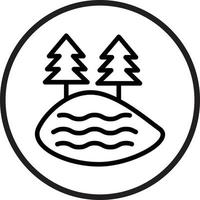 Lake Vector Icon Style