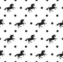 Vector seamless pattern of flat unicorn silhouette