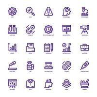 Research and Development Icon pack for your website design, logo, app, and user interface. Research and Development Icon basic line gradient design. Vector graphics illustration and editable stroke.