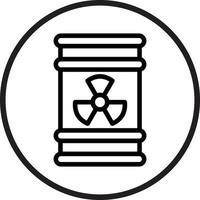 Radioactive Barrel Vector Icon Style
