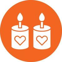 Vector Design Wedding Candle Icon Style