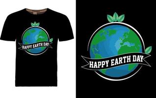 diseño de camiseta del día de la tierra vector