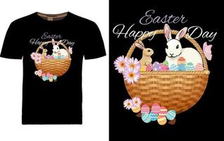 diseño de camiseta del día de pascua vector