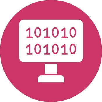 vector diseño binario código icono estilo