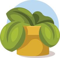 Vector Image Of A House Plant With Big Leaves
