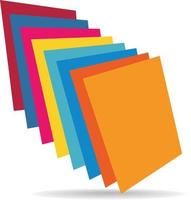 vector imagen de papel hojas en varios colores