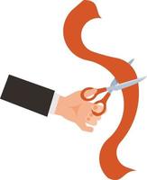 Vector Image Of A Hand Cutting A Ribbon In A Ceremony