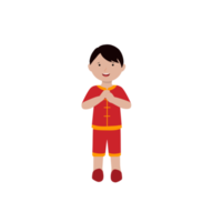 mignonne personnage portant traditionnel chinois cheongsam png