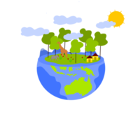 Illustration of earth day png