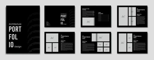 Architecture portfolio design template, architectural portfolio layout design, a4 size print ready brochure for architectural design. vector