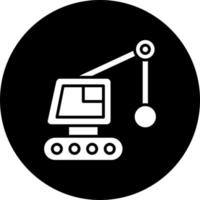 Demolition Crane Vector Icon Style