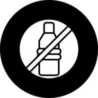 No Plastic Bottles Vector Icon Style