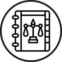 Law Book Vector Icon Style