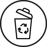 Recycle Bin Vector Icon Style